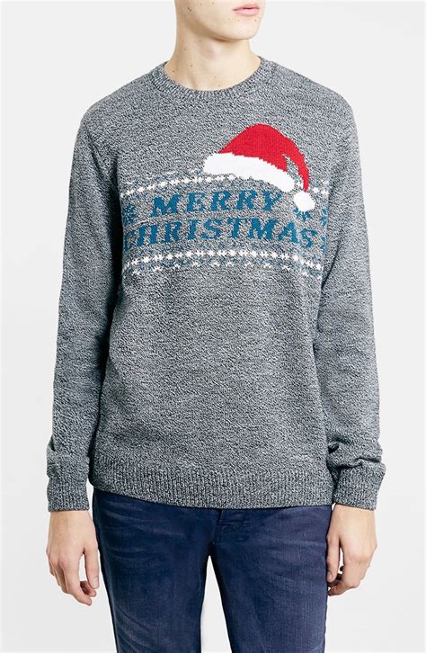 Topman Merry Christmas Crewneck Sweater | Nordstrom