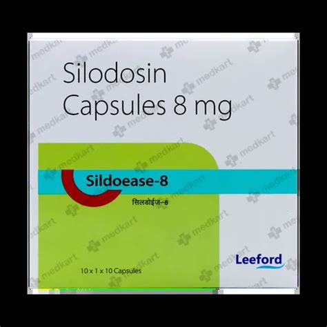 SILDOEASE 8MG CAPSULE 10'S : View Price, Combination and Alternatives ...