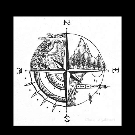 Not All Who Wander Are Lost Compass Tattoo