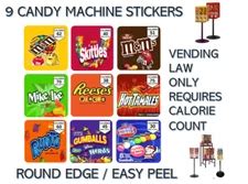 9 Vending Machine Candy Stickers Labels Simple India | Ubuy