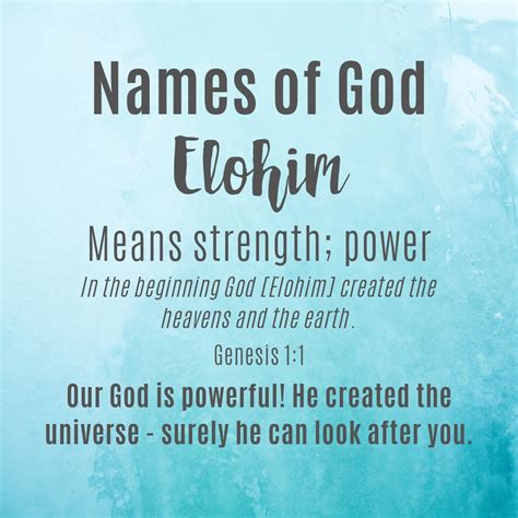 Names of God: Elohim - THIRSTY DEER