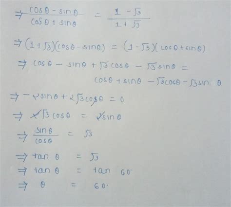 Find the acute angle , when . [3] θ = cosθ−sinθ cosθ sinθ 1−3 √ 1 3 ...