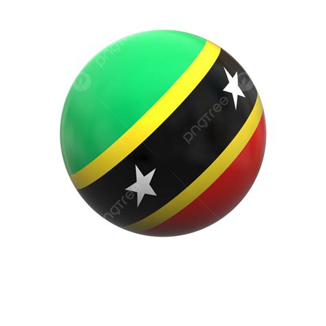 Saint Kitts Flag Render, Symbol, Isolated On White, National PNG ...
