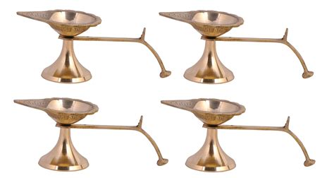 100% Handmade Pure Brass Ganga Aarti| Ganga Diya / Brass Oval Shape /P ...