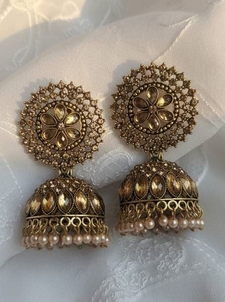 Gold Jhumka Earrings - Buy Gold Jhumka Earrings online at Best Prices ...