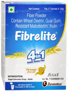 Fibrelite Orange Flavour Powder 10 Gm - Uses, Side Effects, Dosage ...