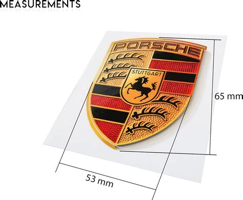 Buy Porsche Crest Sticker Logo (65mm X 53mm) - GT3 RS 4.0/GT2 Style ...