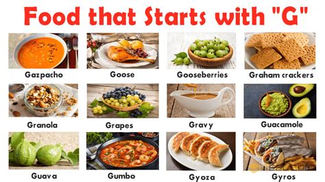List of Foods from A to Z • 7ESL