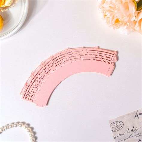 Pink Musical Notes Lace Cupcake Wrapper Set of 20