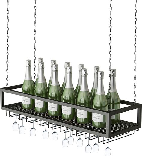 Amazon.com: Ceiling Wine Glass Rack - Hanging Wine Rack with Glass ...