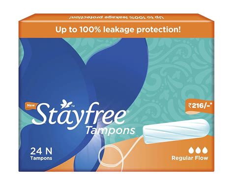 Buy Stayfree Tampons Regular Flow 4pcs x 6 (Count 24) Online at Low ...