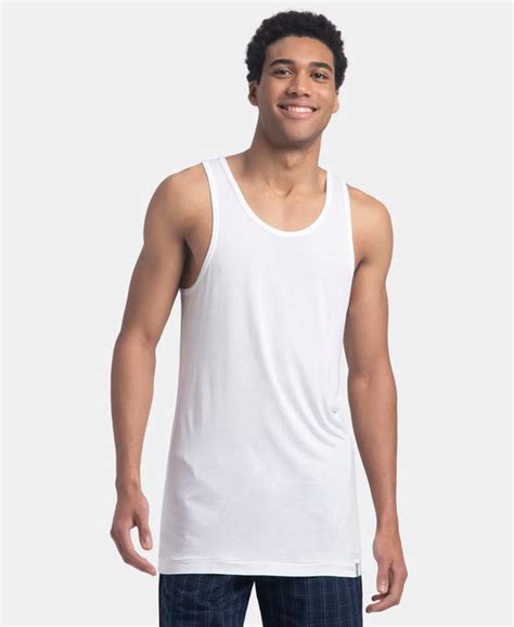 Buy Bamboo And Tencel Modal Blend Sleeveless Vest With Extended Length ...
