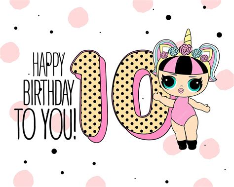 Premium Vector | Cute vector lol doll with black and pink hair and big ...