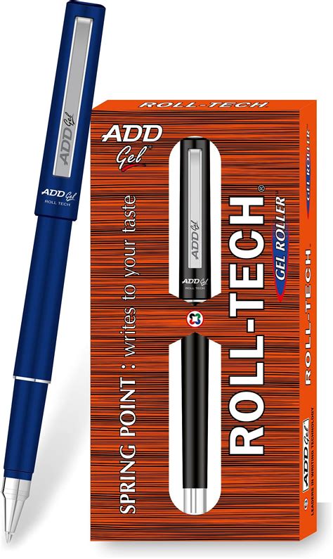 ADD GEL Roll Tech Gel Pen - Blue Set of 6 : Amazon.in: Office Products