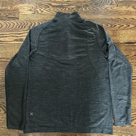 Black Charcoal Grey Lululemon Quarter-Zip Size /... - Depop