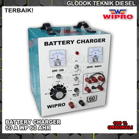 Jual WIPRO Charger Aki Mobil Motor 60 A Battery Charger 60 AHR Cas Aki ...