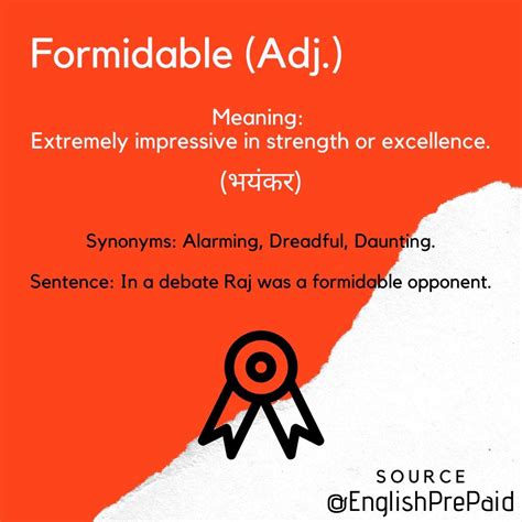 Image result for Define Formidable