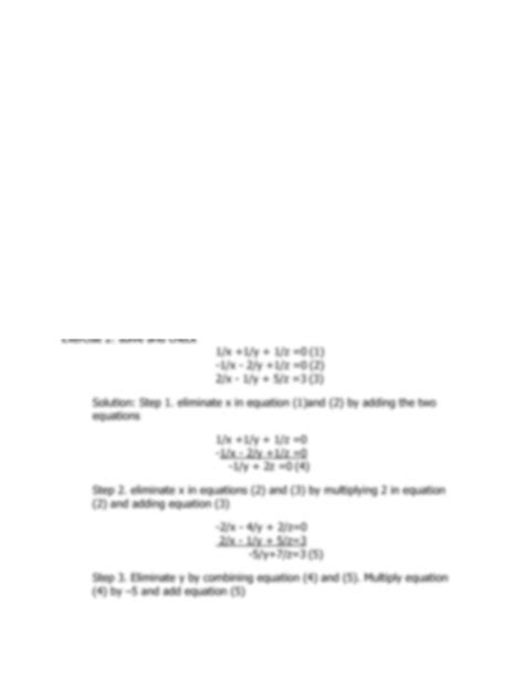 Image result for Solving System of Linear Equations in Three Variables