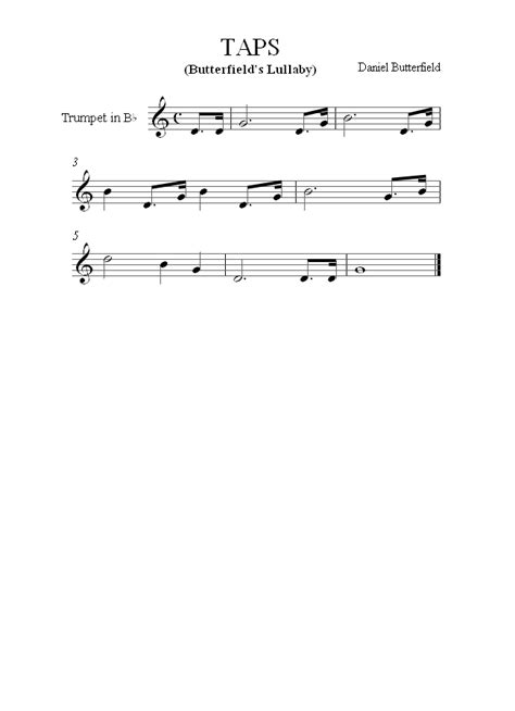 trumpet taps sheet music - 8notes.com