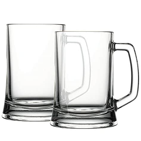 Buy Pasabahce Glass Pub Beer Mug Set, Clear 500ml, Set of 2 Online at ...