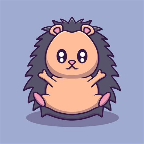 Niedliche Stachelschwein-Cartoon-Vektor-Symbol-Illustration | Premium ...