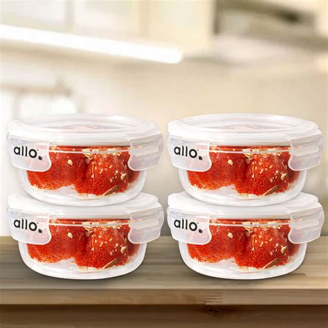 Allo Food Safe Glass Containers with Lids, 450°C Oven Microwave Safe C ...