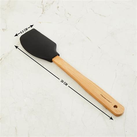 Buy Raisin Bamboo Handle Silicone Spatula from Home Centre at just INR ...