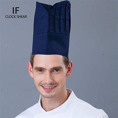 IF CLOCK SHEAR IF Chef Cap Flat Top Hat Height Kitchen Restaurant Cake ...
