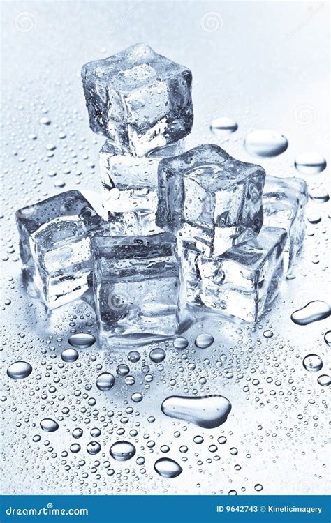 Ice cubes melting stock image. Image of melting, cubes - 9642743