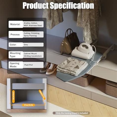 LOYALHEARTDY Retractable Pull Out Ironing Board, Closet Sliding India ...