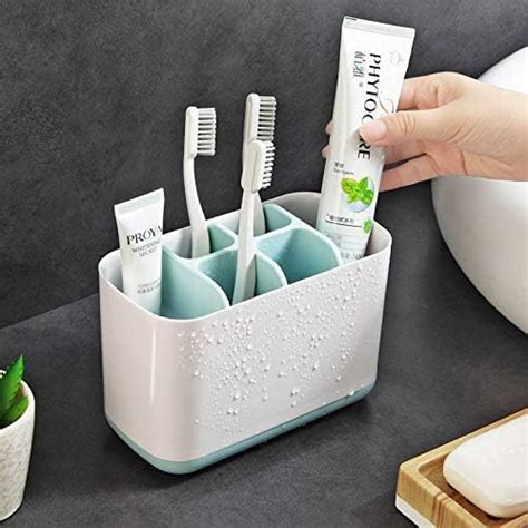 Leawall Easy-Store Toothbrush Caddy, Bathroom Toothbrush Toothpaste ...