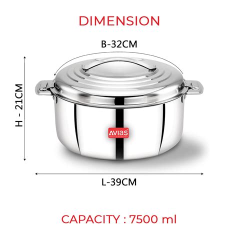 AVIAS Platina Premium Stainless Steel Casserole/ Hot box – Avias world