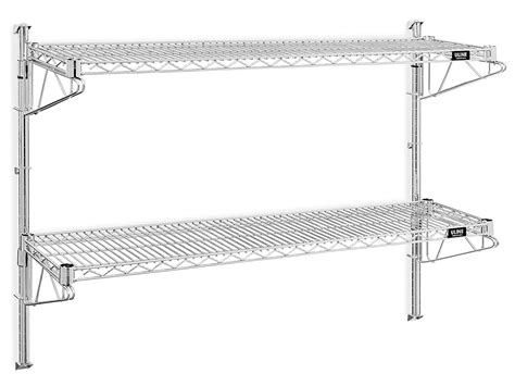 Wall-Mount Wire Shelving - 48 x 12 x 34" H-5437 - ULINE