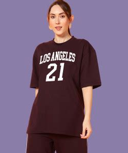 Mast & Harbour Printed Women Round Neck Maroon T-Shirt - Buy Mast ...