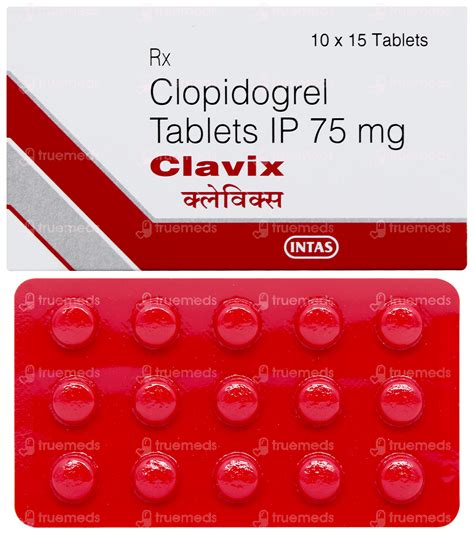 Clavix 75 MG | Order Clavix 75 MG Tablet Online at Truemeds