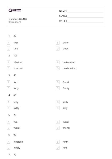 50+ Ordering Numbers 11-20 worksheets on Quizizz | Free & Printable