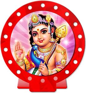 SANBIA Murugan Kartikeya Car Dashboard Idol Red Glossy Decorative ...