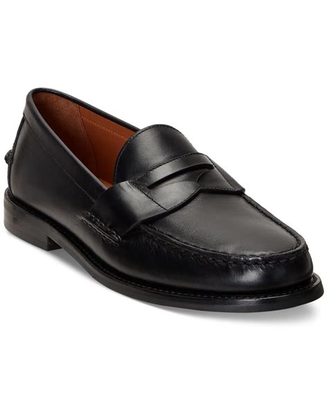 Polo Ralph Lauren Alston Leather Penny Loafers in Black for Men | Lyst