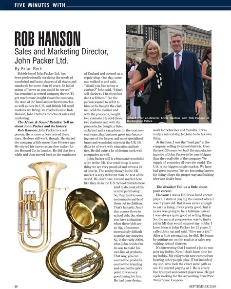 John Packer Musical Instruments in the News! – John Packer US International