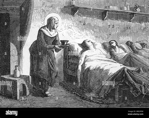 Representation de Sainte Catherine de Genes (caterina fieschi adorno) (1447-1510) (Catherine of ...