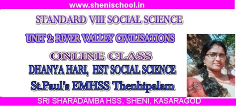 SHENIBLOG: STANDARD VIII SOCIAL SCIENCE CHAPTER 2 - RIVER VALLEY ...