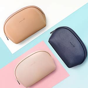 Buy MINISO Simple Semicircle Cosmetic Bag Portable Makeup Pouch for ...