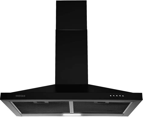 SNDOAS Black Range Hood 30 inch,Wall Mount Range Hood with Ducted ...
