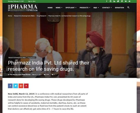 Media Coverage | Pharmazz, Inc.