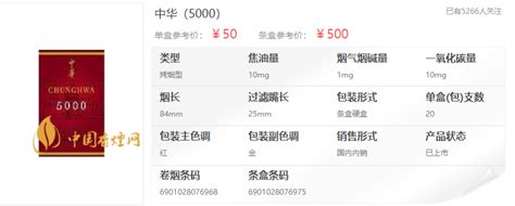 中华(5000)_香烟价格表_图片_多少钱一包_中华香烟_名烟网