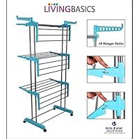LIVINGBASICS Cloth Drying Stand Stainless Steel & ABS 3 Tier/Layer ...
