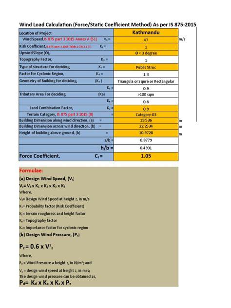 Image result for Wind Load Calculation Example PDF