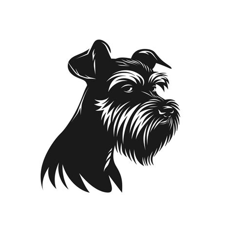 Aggressive miniature schnauzer dog logo | Premium AI-generated vector