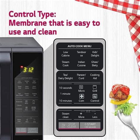 LG MC2846BG 28L Convection Microwave Oven | 251 Auto Cook Menus ...