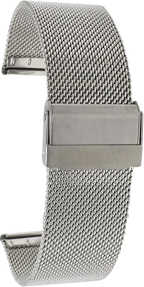 Buy Bandini Stainless Steel Mesh Watch Band, Fine, Thin, Metal Mesh ...